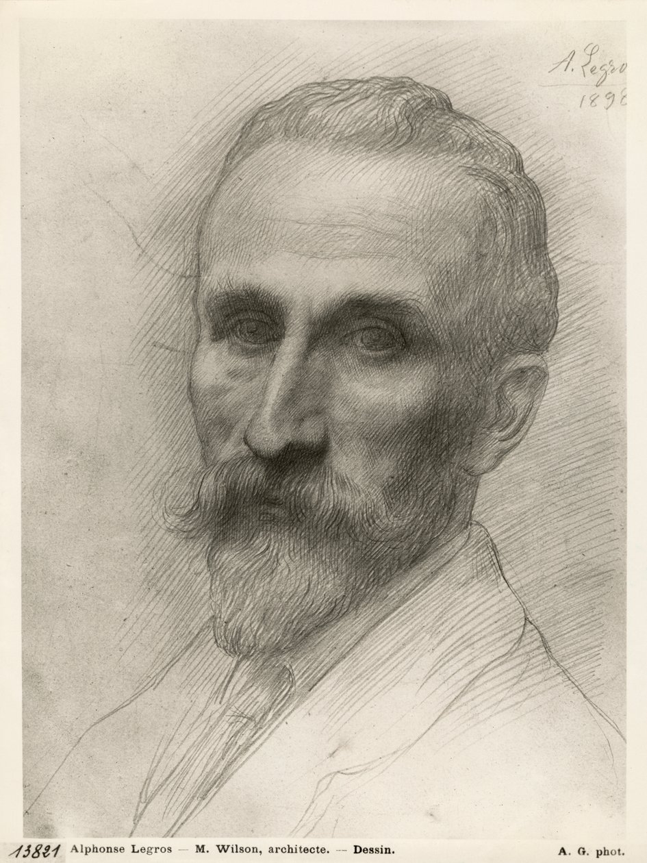 السيد ويلسون ، مهندس معماري ، 1898 (silverpoint on cardboard) بواسطة ألفونس ليجروس