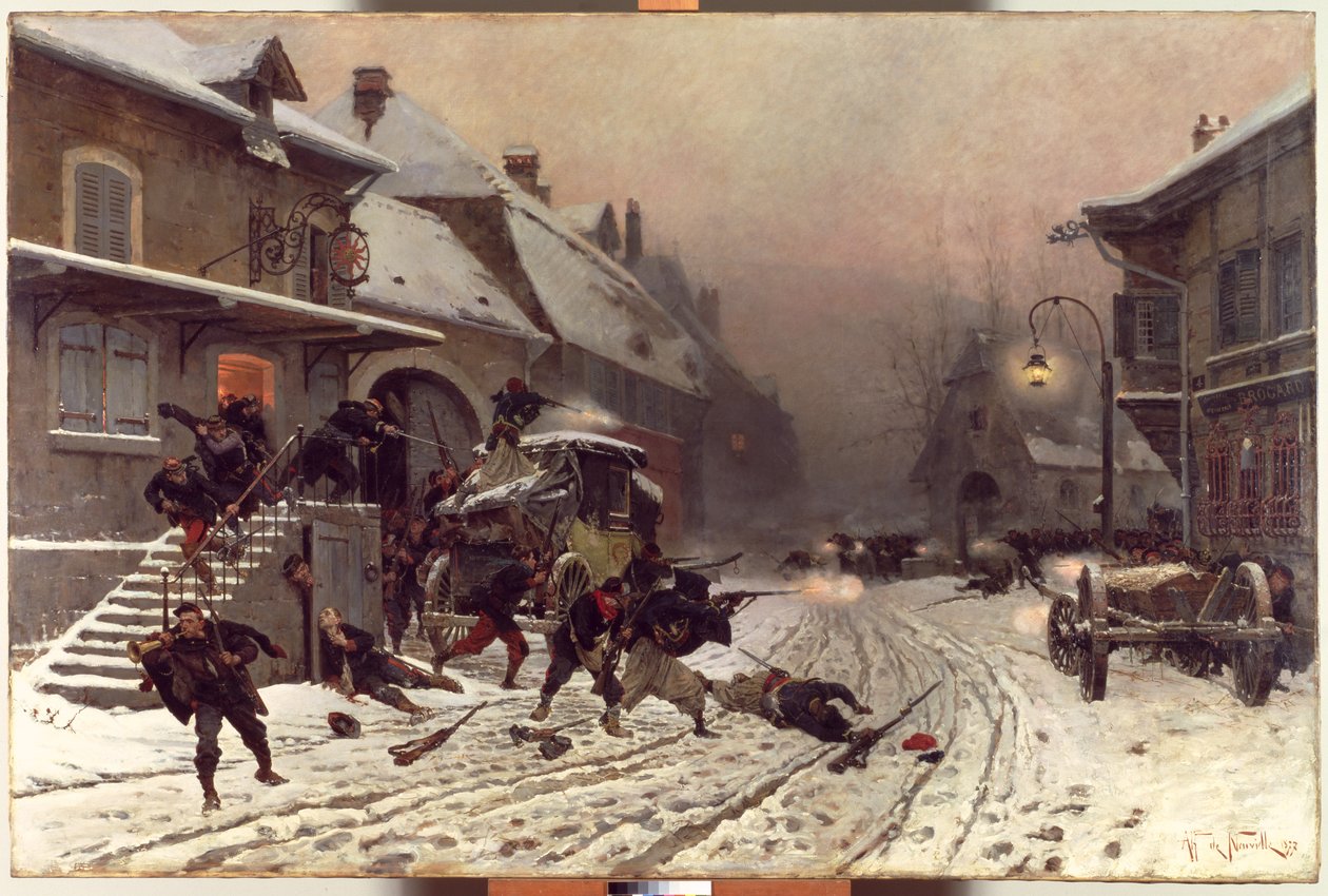 الهجوم على الفجر ، 1877 بواسطة ألفونس ماري دي نوفيل