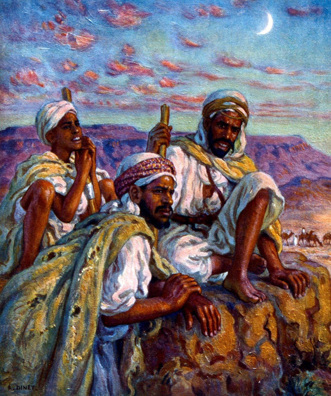 مجموعة من الرعاة العرب لنصر الدين دينيت (ألفونس إتيان دينيه). 1861 1929 رسام مستشرق فرنسي 1918 بواسطة ألفونس إتيان دينيه