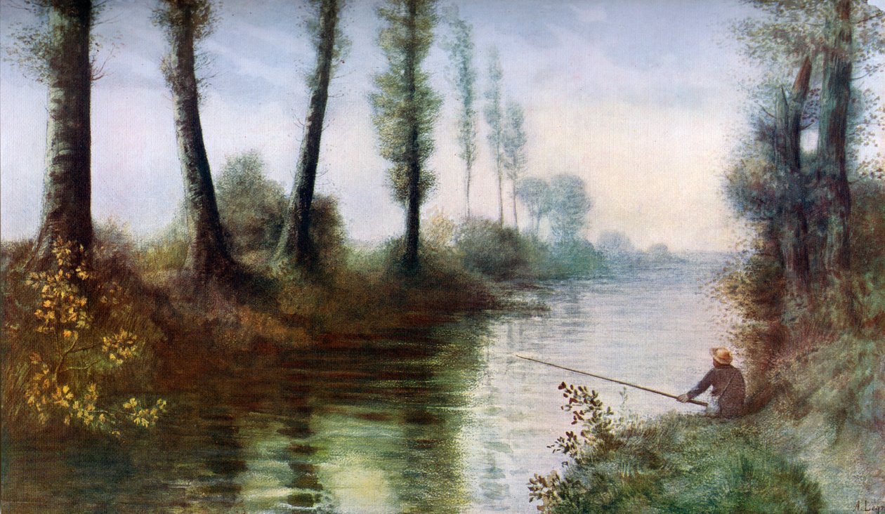 قناة مع صياد ، c1857-1911 ، 1912. بواسطة ألفونس ليجروس