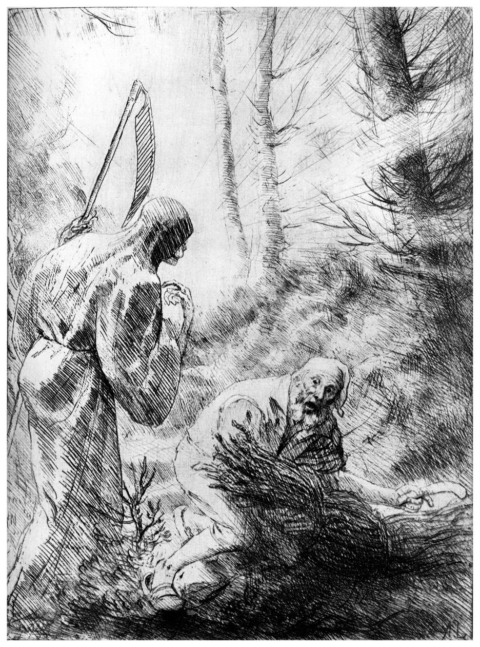 وفاة Woodhewer ، c1860-1910 1924. بواسطة ألفونس ليجروس