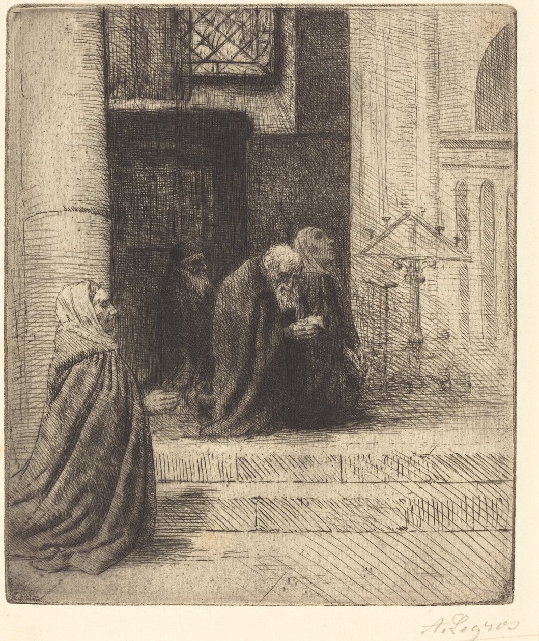 داخل كنيسة Interieur d'eglise. بواسطة ألفونس ليجروس