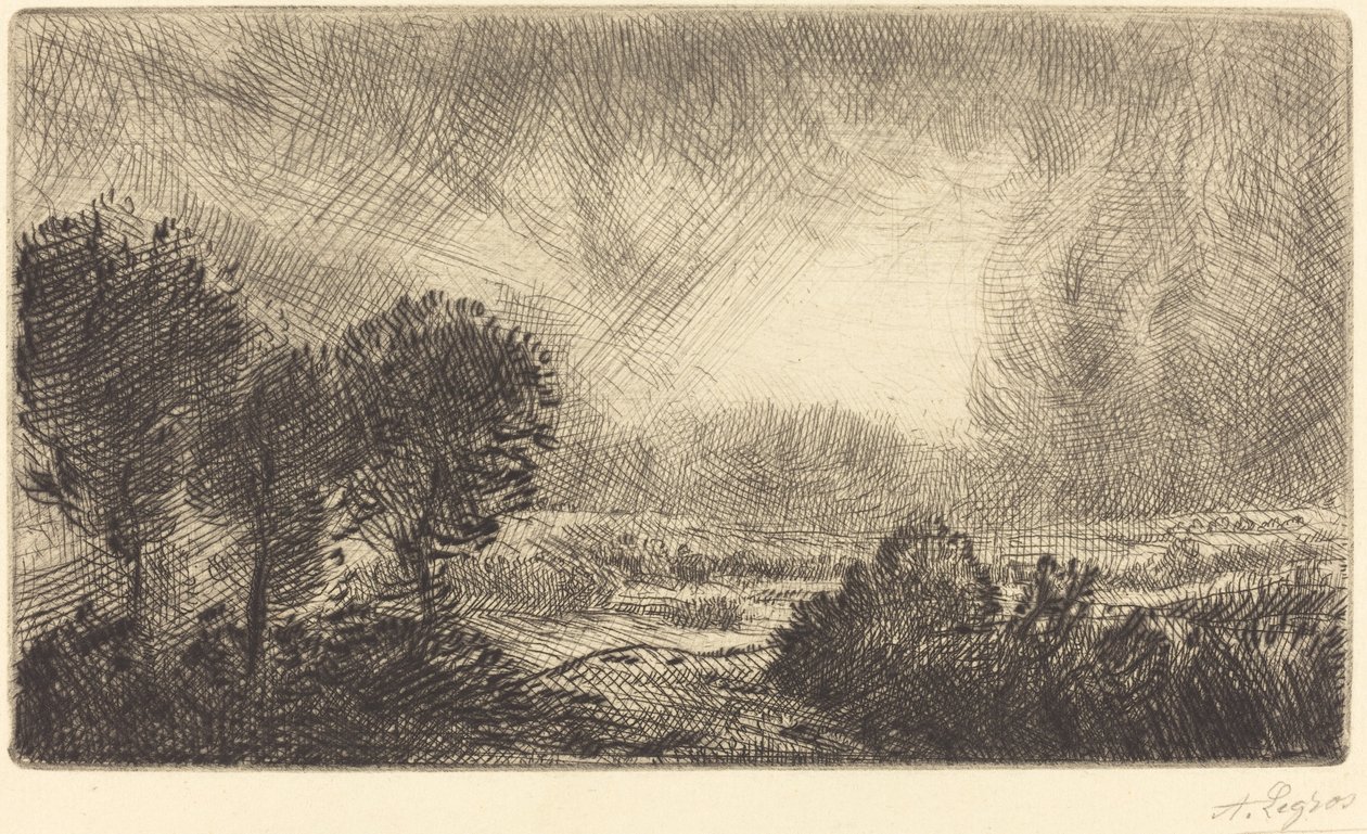 منظر طبيعي مع عاصفة (Paysage d'orage) بواسطة ألفونس ليجروس