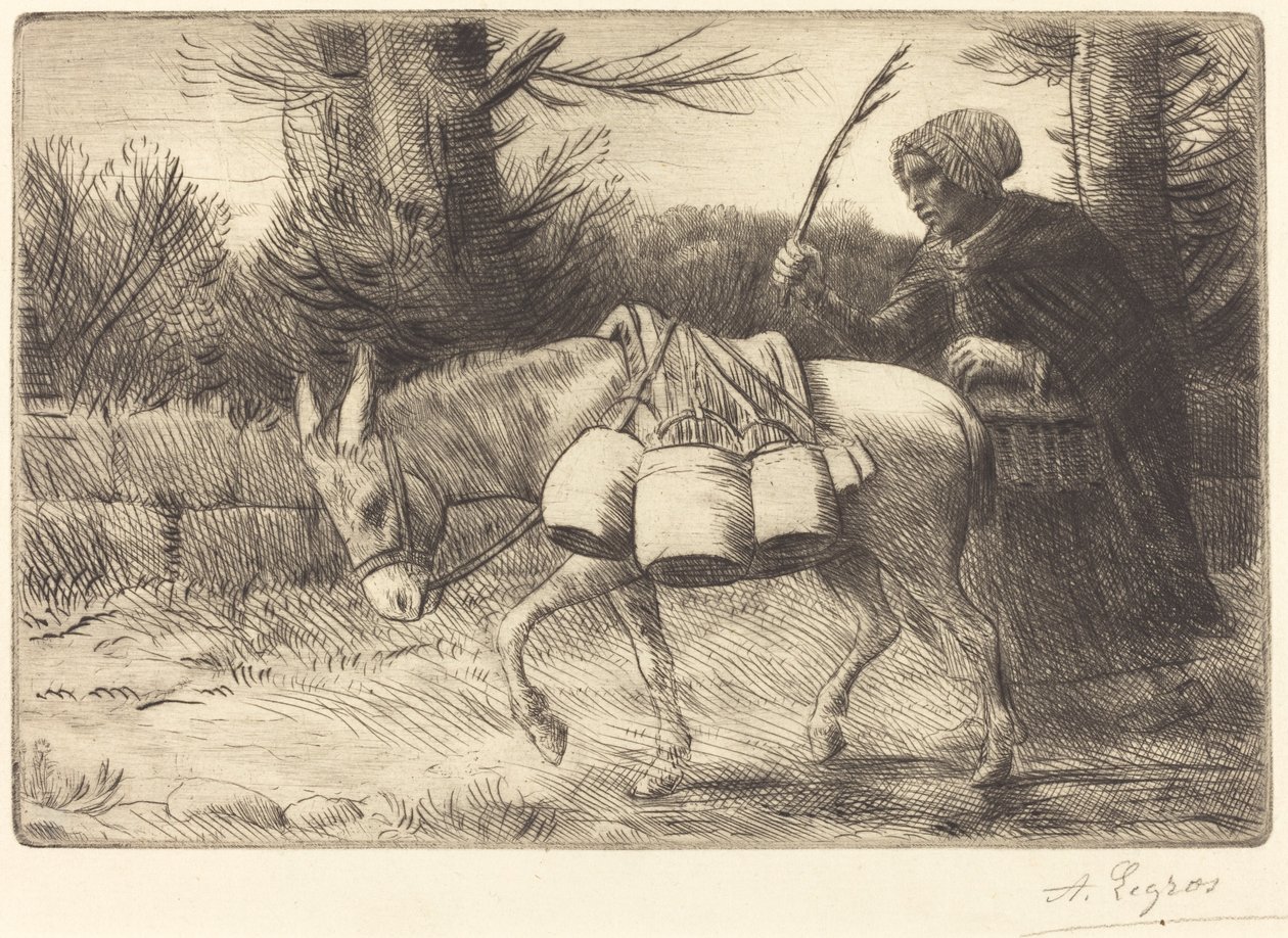 Milkmaid of Boulogne ، اللوحة الثالثة (Laitiere a Boulogne) بواسطة ألفونس ليجروس