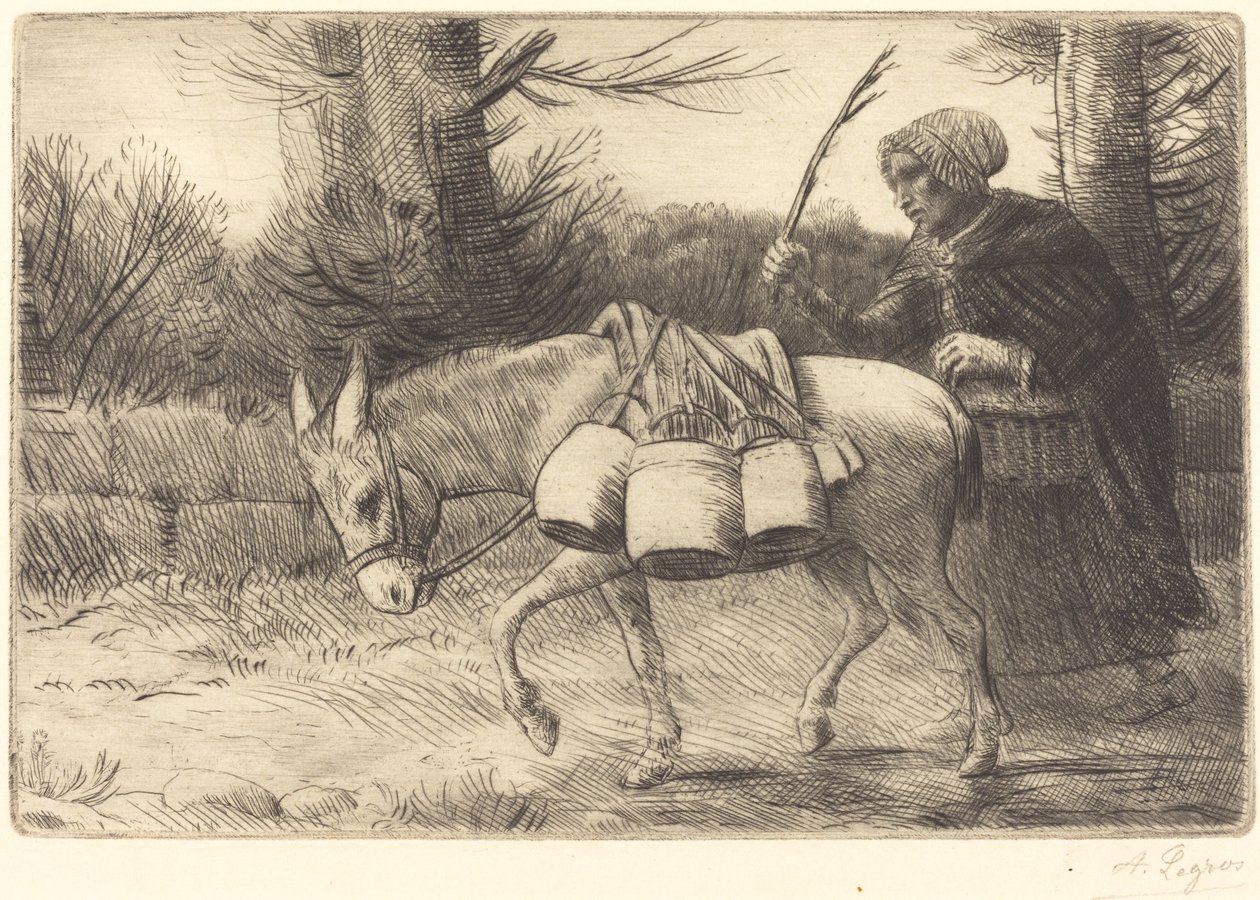 Milkmaid of Boulogne ، 3rd plate Laitiere a Boulogne. بواسطة ألفونس ليجروس