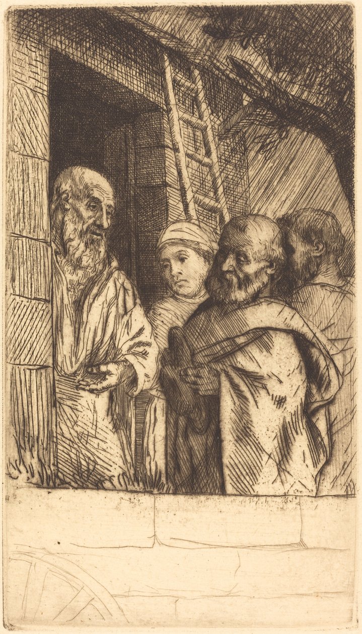 القديس بطرس والقديس بولس عند باب Bonhomme Misere Saint Pierre et Saint .... بواسطة ألفونس ليجروس