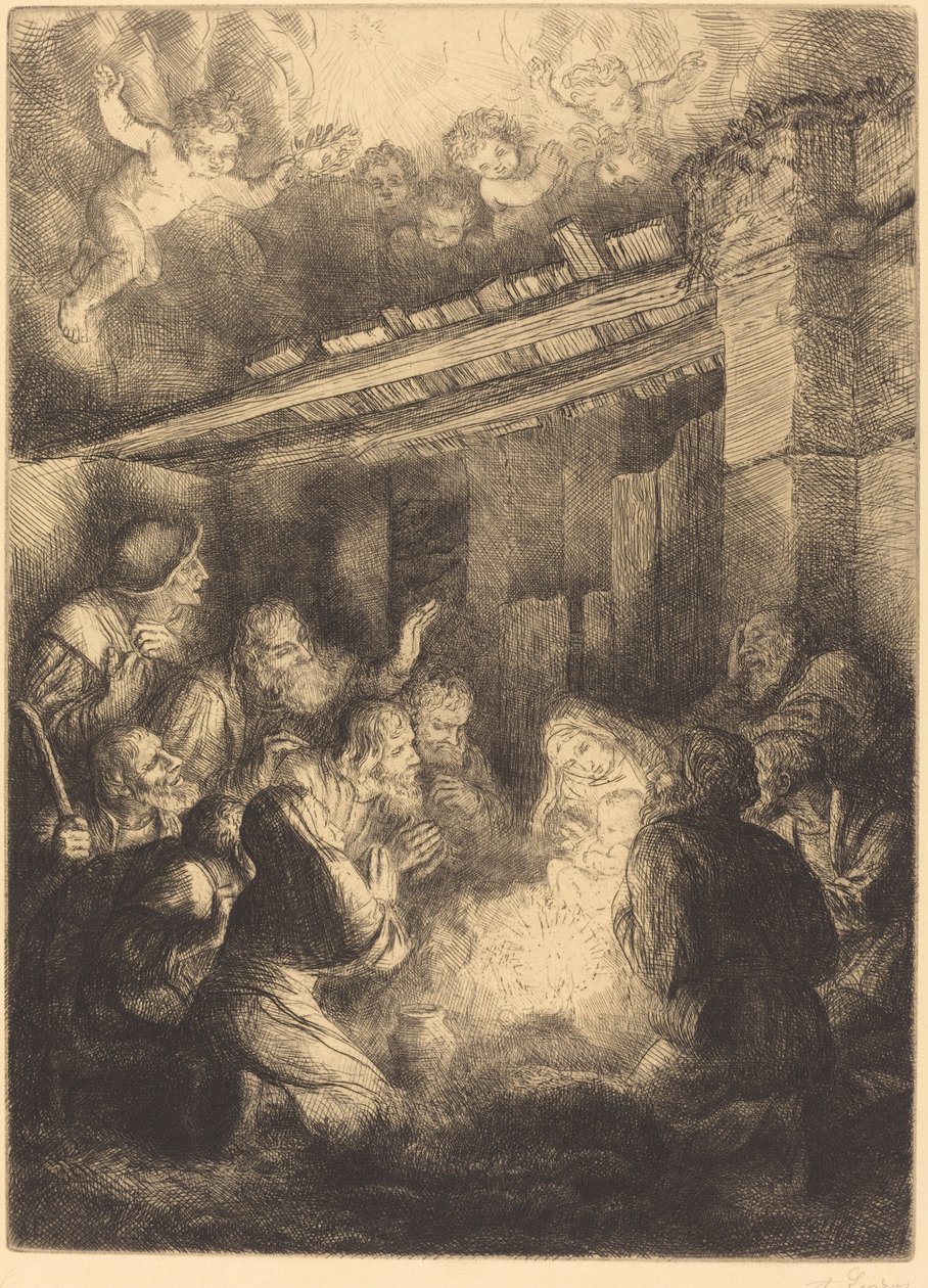 عشق الرعاة (L'adoration des bergers) بواسطة ألفونس ليجروس