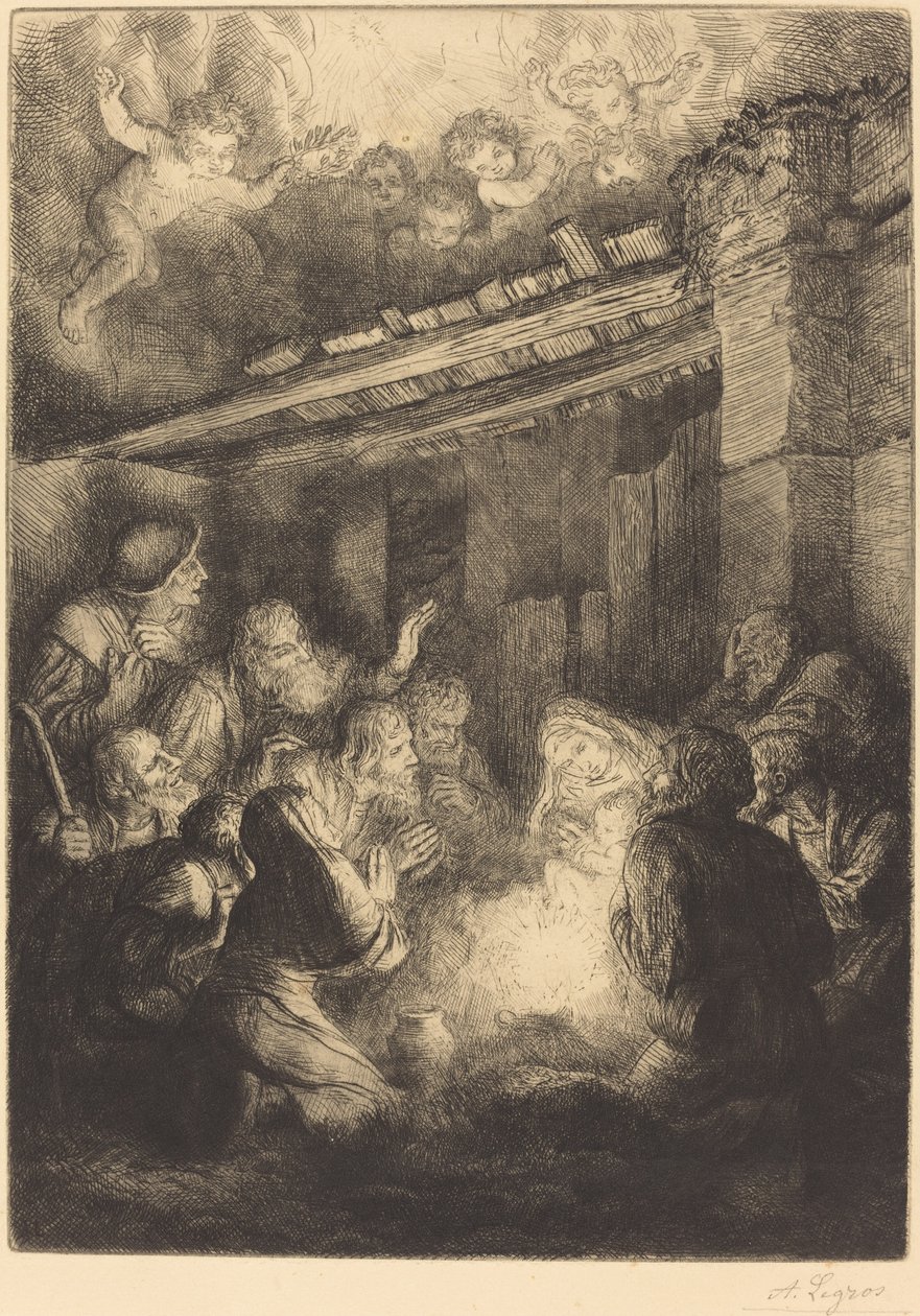 عشق الرعاة (L'adoration des bergers) بواسطة ألفونس ليجروس