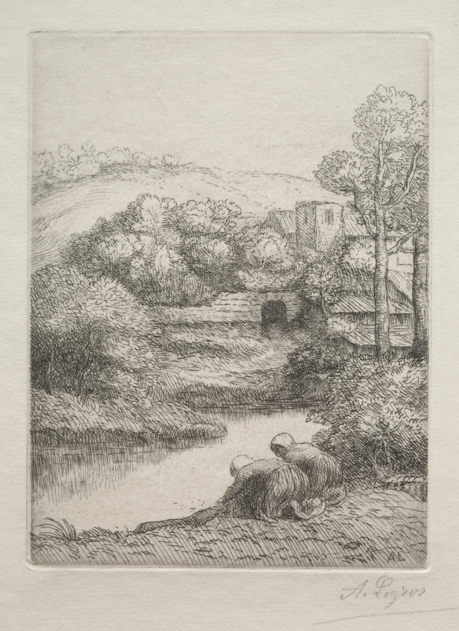 مكان الغسيل ، يسمى The Washerwomen Le Lavoir ، Dite Les Laveuses. بواسطة ألفونس ليجروس