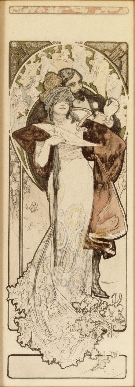 نموذج للطباعة الحجرية "برنامج 27 أكتوبر 1900" ، ج. 1900 بواسطة ألفونس موشا