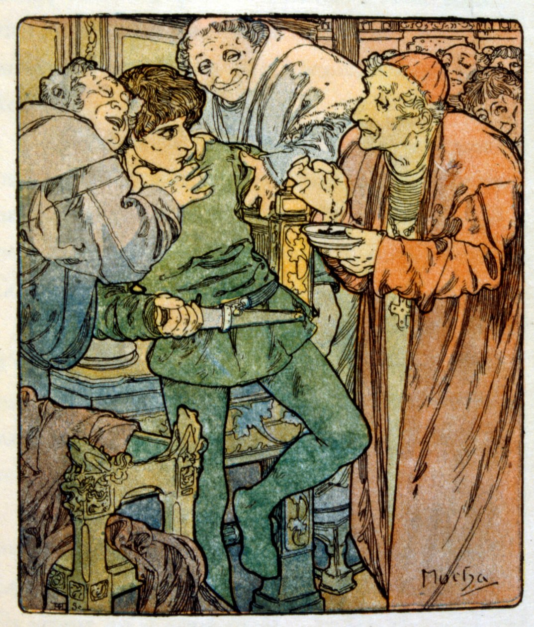 رسم لألفونس موتشا من عمل "كليو" للمؤلف الفرنسي أناتول فرانس. 1900 موتشا (1860-1939). كان رسامًا تشيكيًا للفن الحديث بواسطة ألفونس موشا