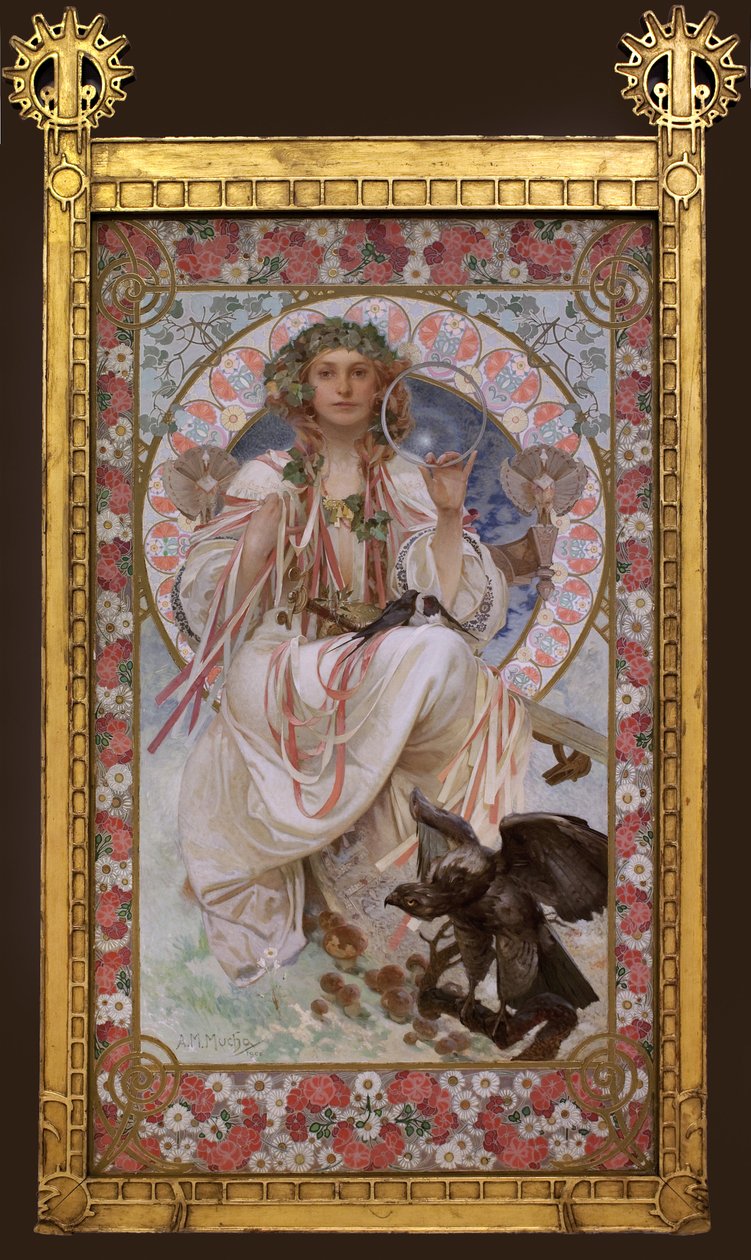 صورة لجوزفين كرين برادلي في سلافيا. لوحة للفونس موتشا (1860-1939) ، زيت وحرارة على قماش بواسطة ألفونس موشا