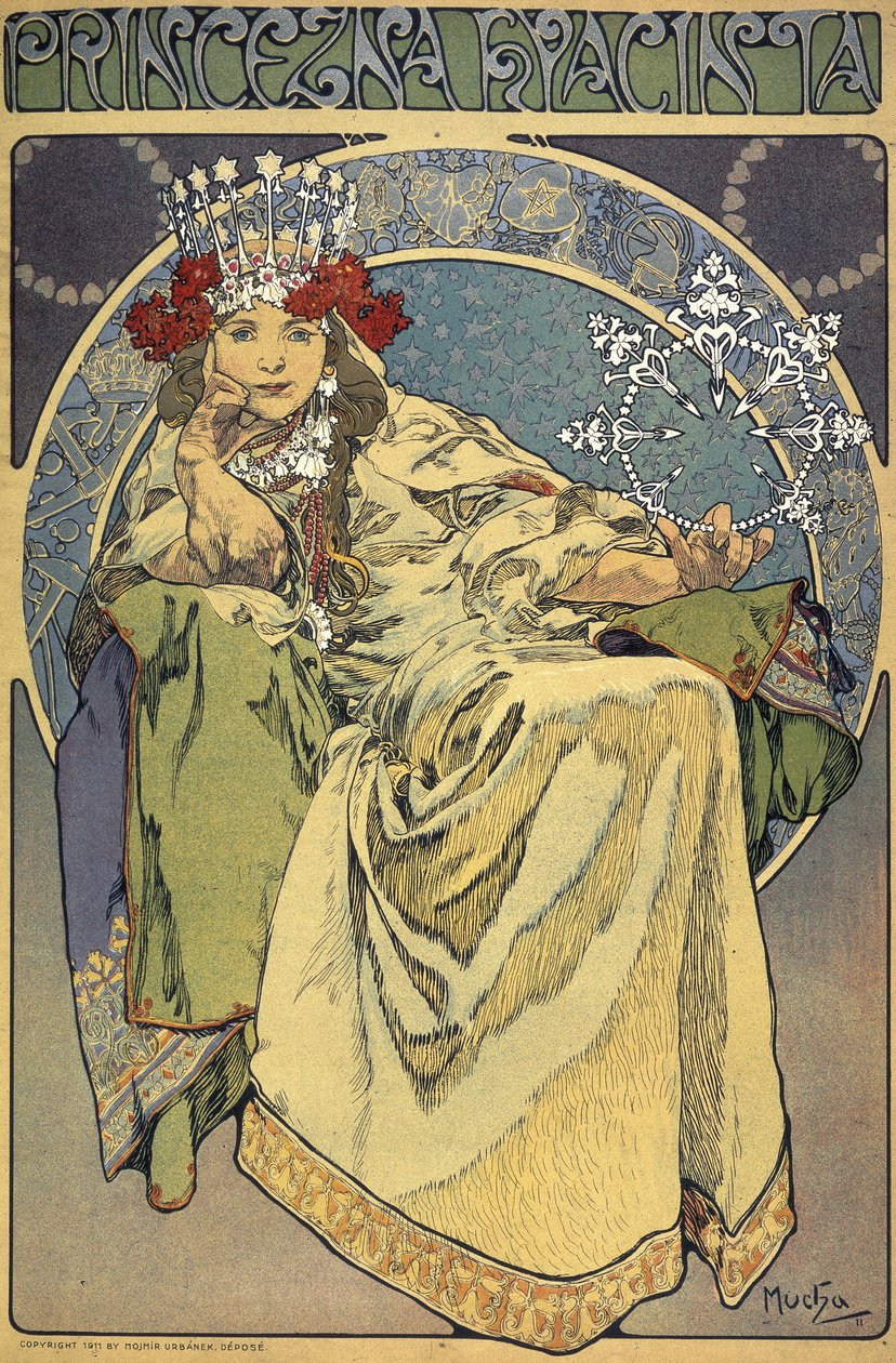 "الأميرة Hyacinthe" (Princezna Hyacinta) بواسطة ألفونس ماري موتشا