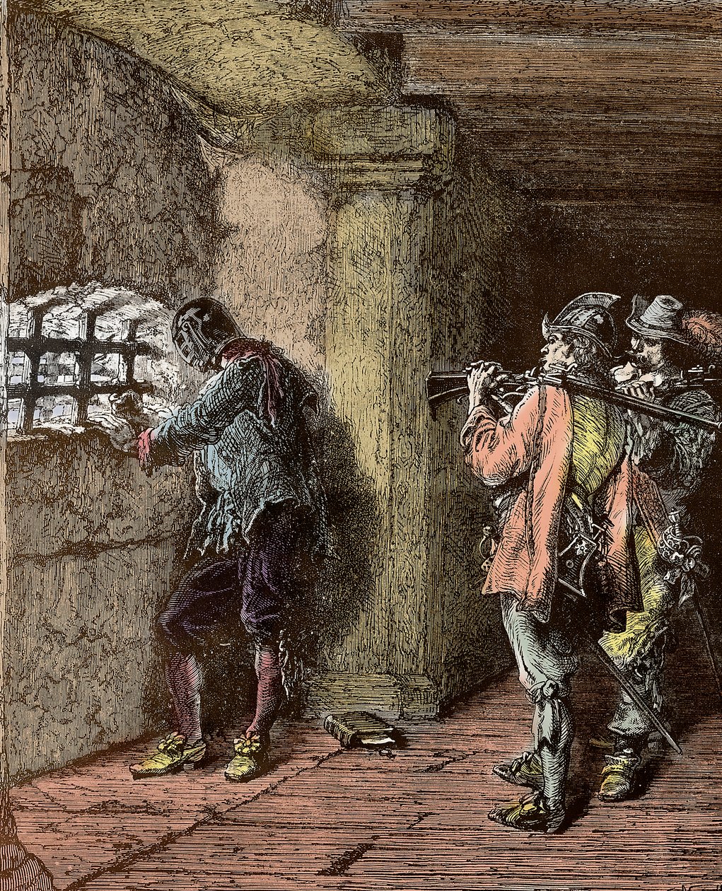 رجل في القناع الحديدي - تمثيلية du masque de Fer (تُوفي 1703) مسجونًا في جزيرة Sainte Marguerite بواسطة ألفونس ماري دي نوفيل
