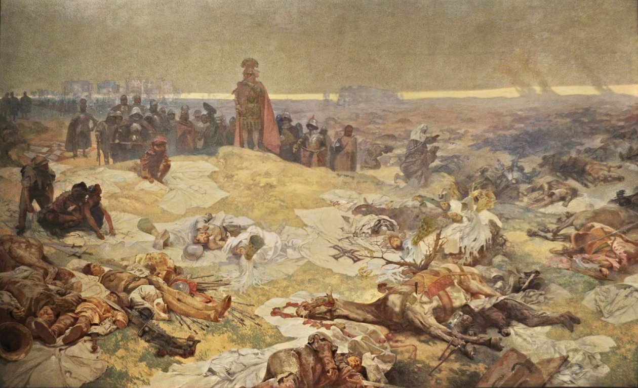 بعد معركة غرونوالد. تضامن السلاف الشماليين دورة ملحمة السلاف بواسطة ألفونس موشا