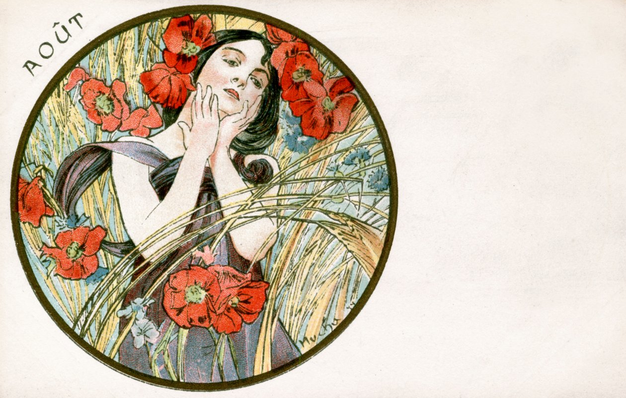 "أغسطس" ، 1900 بواسطة ألفونس موشا