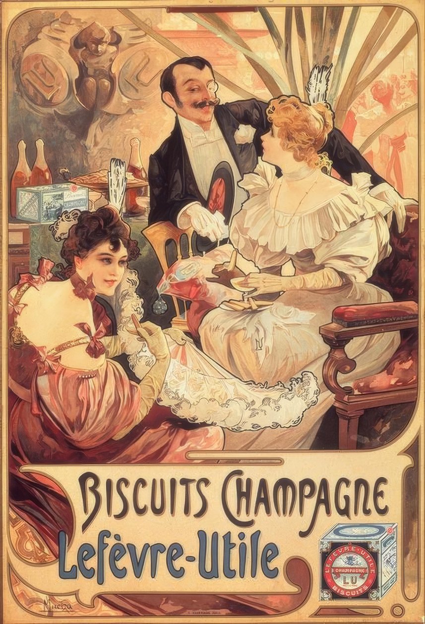 ملفات تعريف الارتباط Champagne - Lefèvre-Utile بواسطة ألفونس موشا