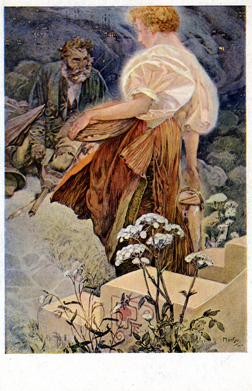 "طوبى للرحماء لأنهم يرحمون" ، 1906 بواسطة ألفونس موشا