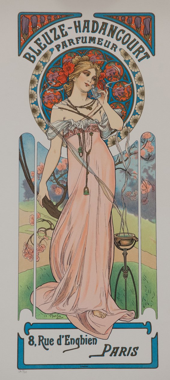 Bleuze - Hadancourt Perfume ، ca 1899. بواسطة ألفونس موشا