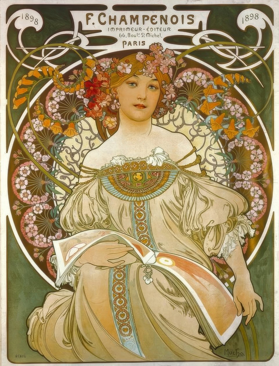 F.Champenois - الطابعة - الناشر (..) بواسطة ألفونس موشا