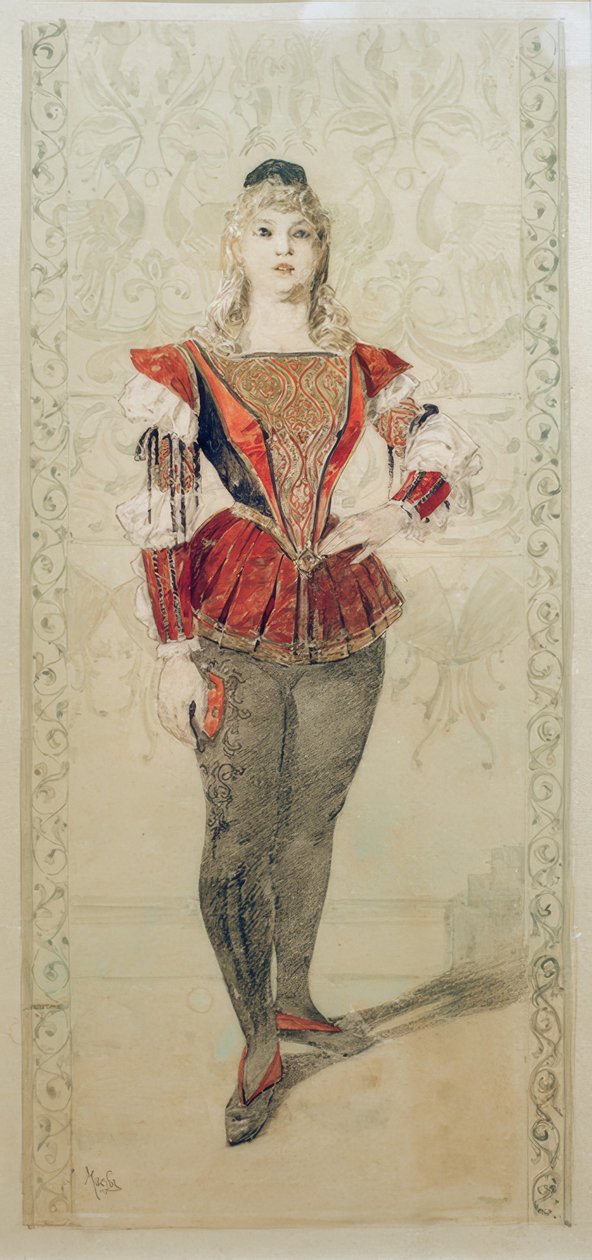 Le Costume au Théâtre بواسطة ألفونس موشا