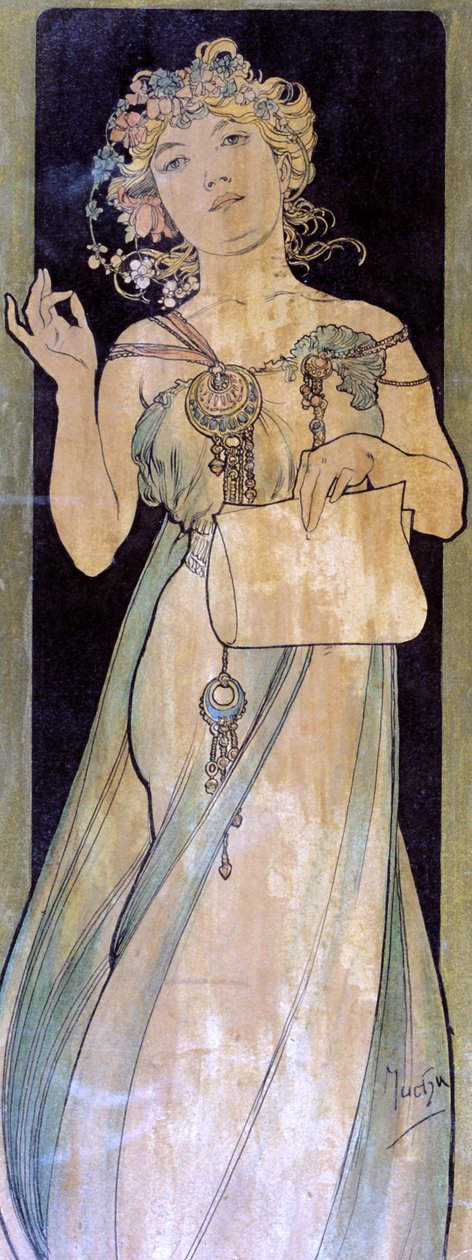 صورة لامرأة ، c1900-1939 بواسطة ألفونس موشا