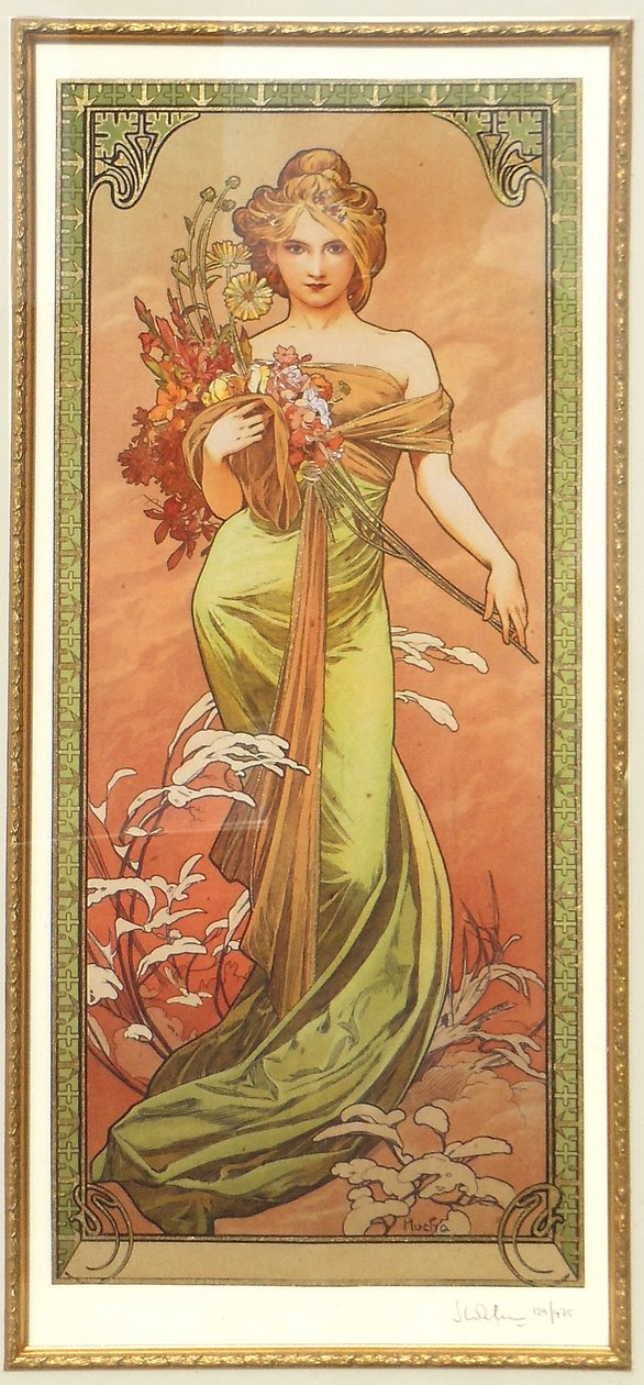 فصل الربيع من سلسلة Les Saisons بواسطة ألفونس موشا