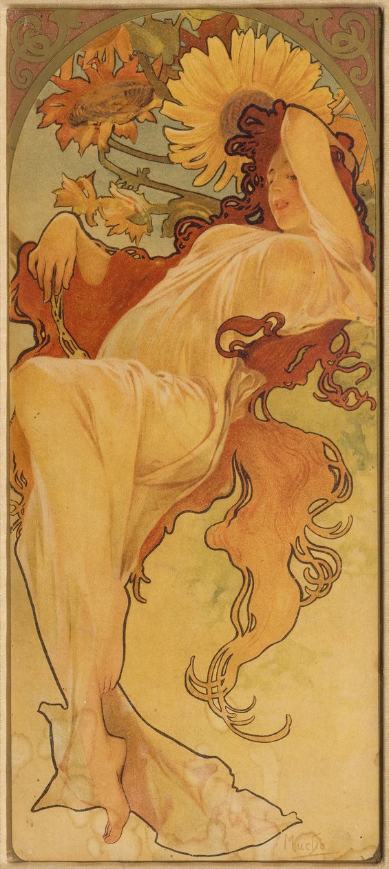 الصيف من سلسلة Les Saisons ، ج. 1900. بواسطة ألفونس موشا