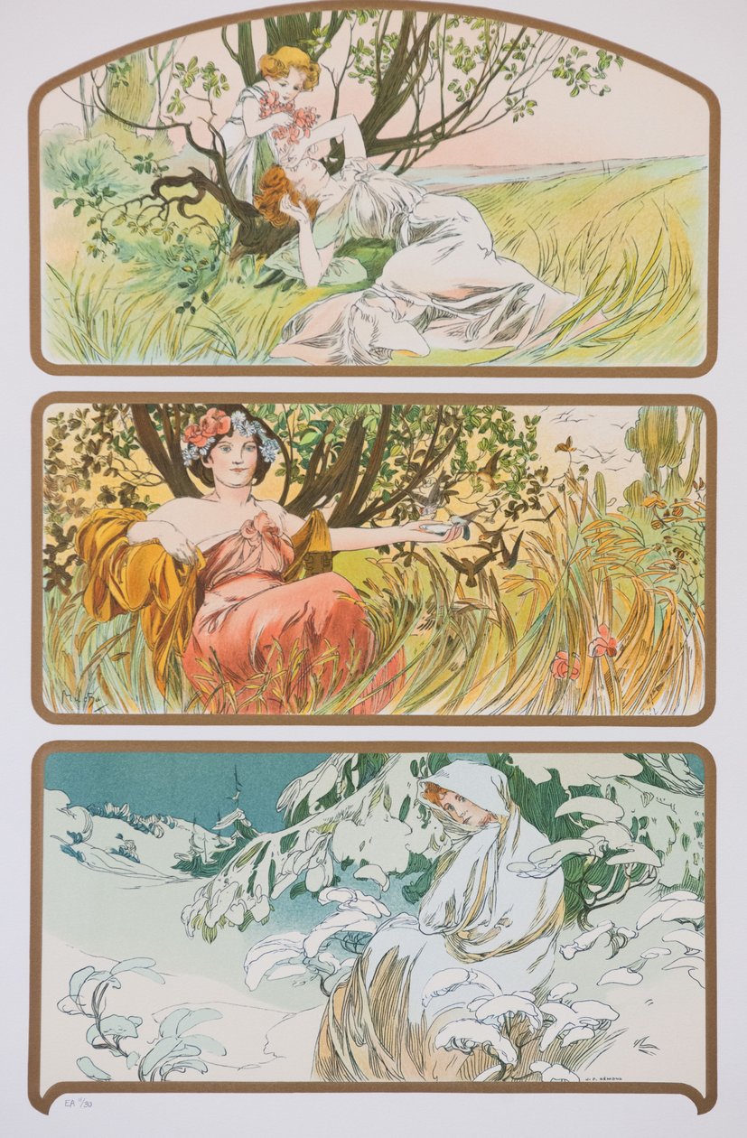 ثلاثة مواسم ، ج. 1898. بواسطة ألفونس موشا