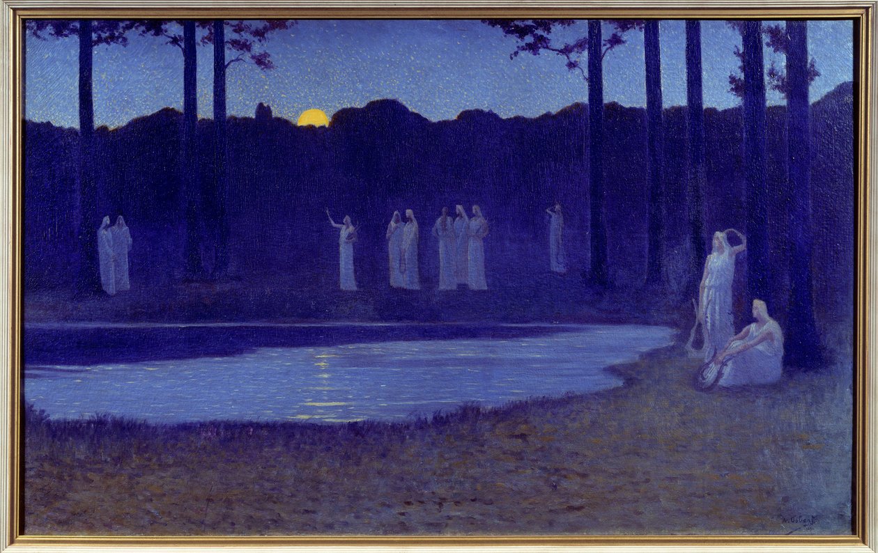 الرمزية: "" Chants de nuit "لوحة للفونس أوسبيرت (1857-1939) 1896 صن. 0،77 × 1،24 م باريس ، متحف دورسيه بواسطة ألفونس أوسبيرت