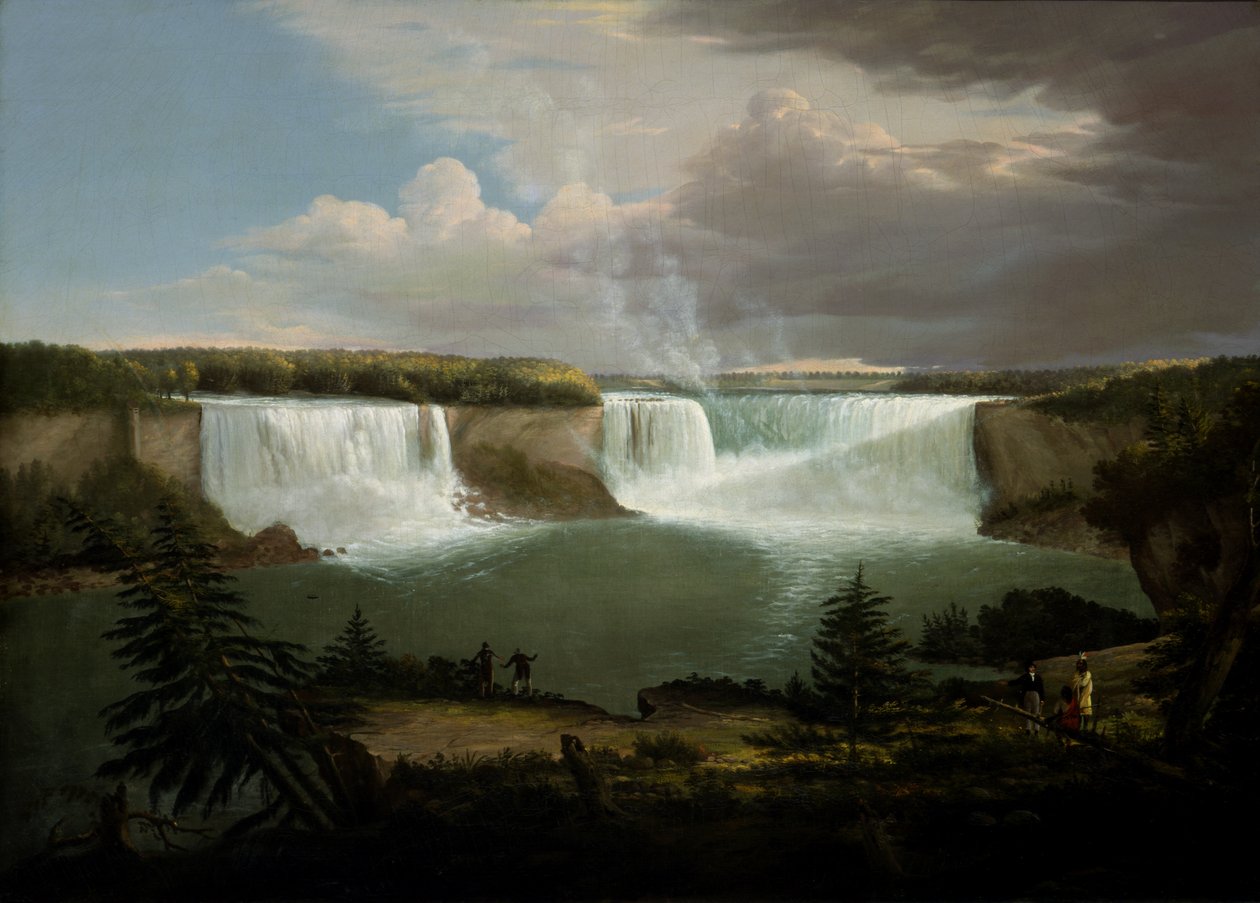 منظر عام لشلالات نياجرا 1820. بواسطة علوان فيشر