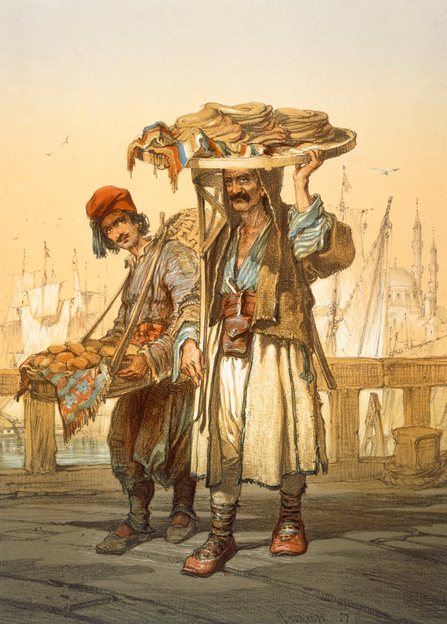 باعة الخبز على الرصيف ، 1865 بواسطة أماديو بريزيوسي