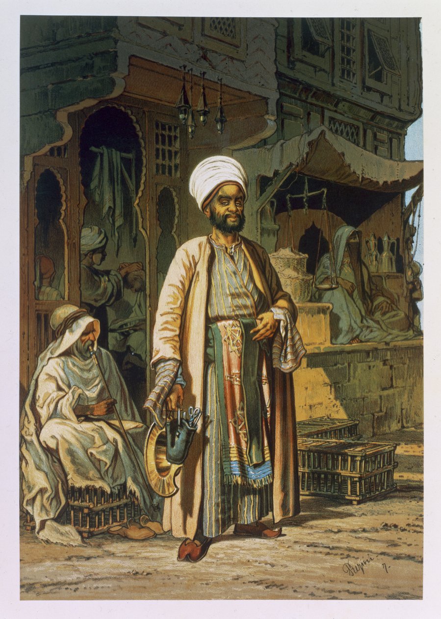 الحلاق ، من "تذكار القاهرة" ، 1862 بواسطة أماديو بريزيوسي