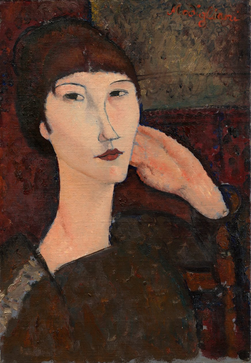Adrienne Woman with Bangs ، 1917. بواسطة أميديو موديجلياني