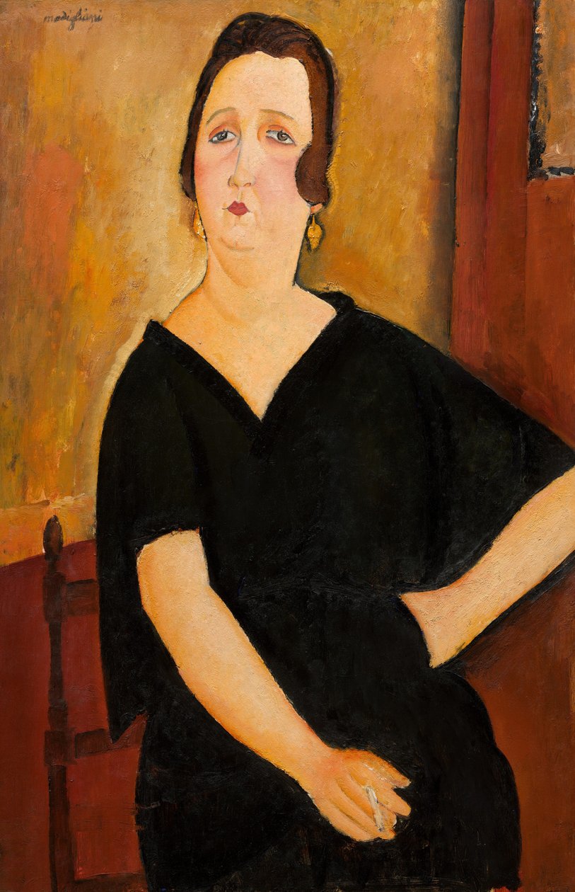 مدام أميدي امرأة مع سيجارة ، 1918. بواسطة أميديو موديجلياني