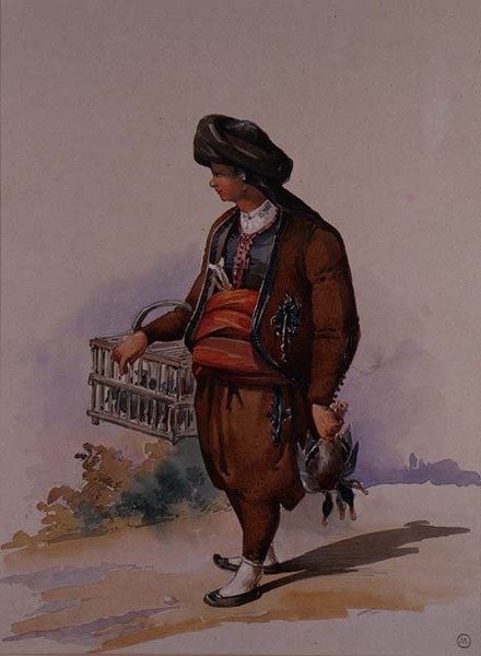 بائع البط ، حوالي عام 1855 بواسطة أماديو بريزيوسي