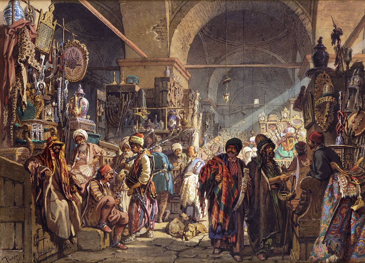 بازار تركي ، 1867 بواسطة أماديو بريزيوسي