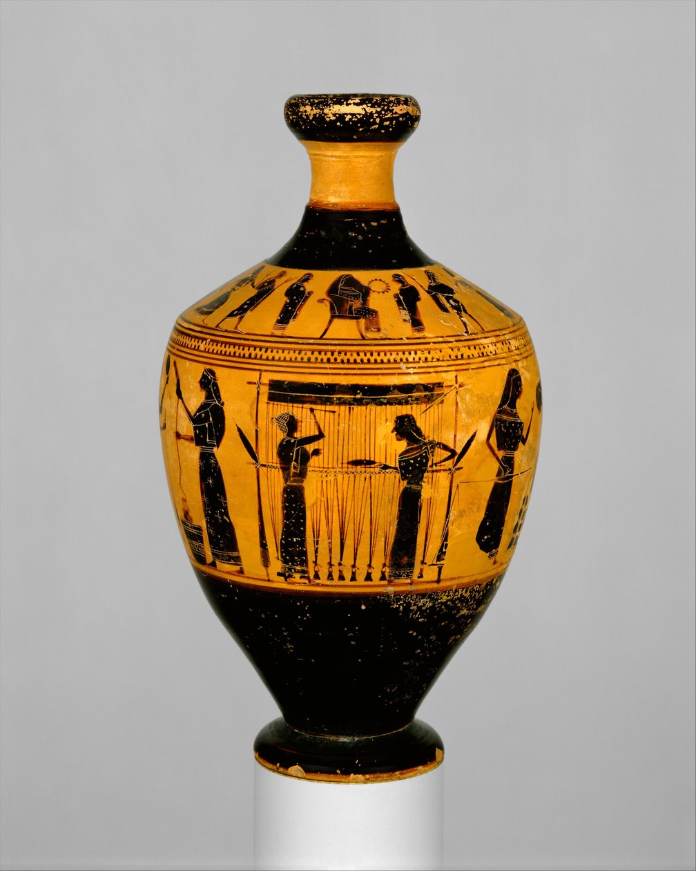 Lekythos ، c.550-530 قبل الميلاد (الطين) بواسطة أماسيس رسام