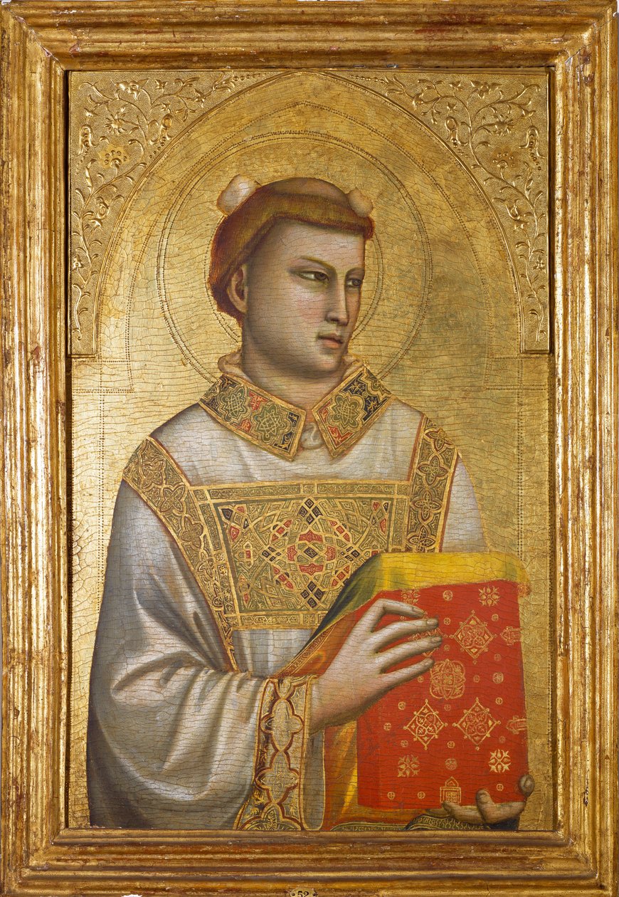 Representation of Saint Stephen (Painting on wood, c.1320-1325) بواسطة أمبروجيو بوندوني (ورشة عمل) جيوتو