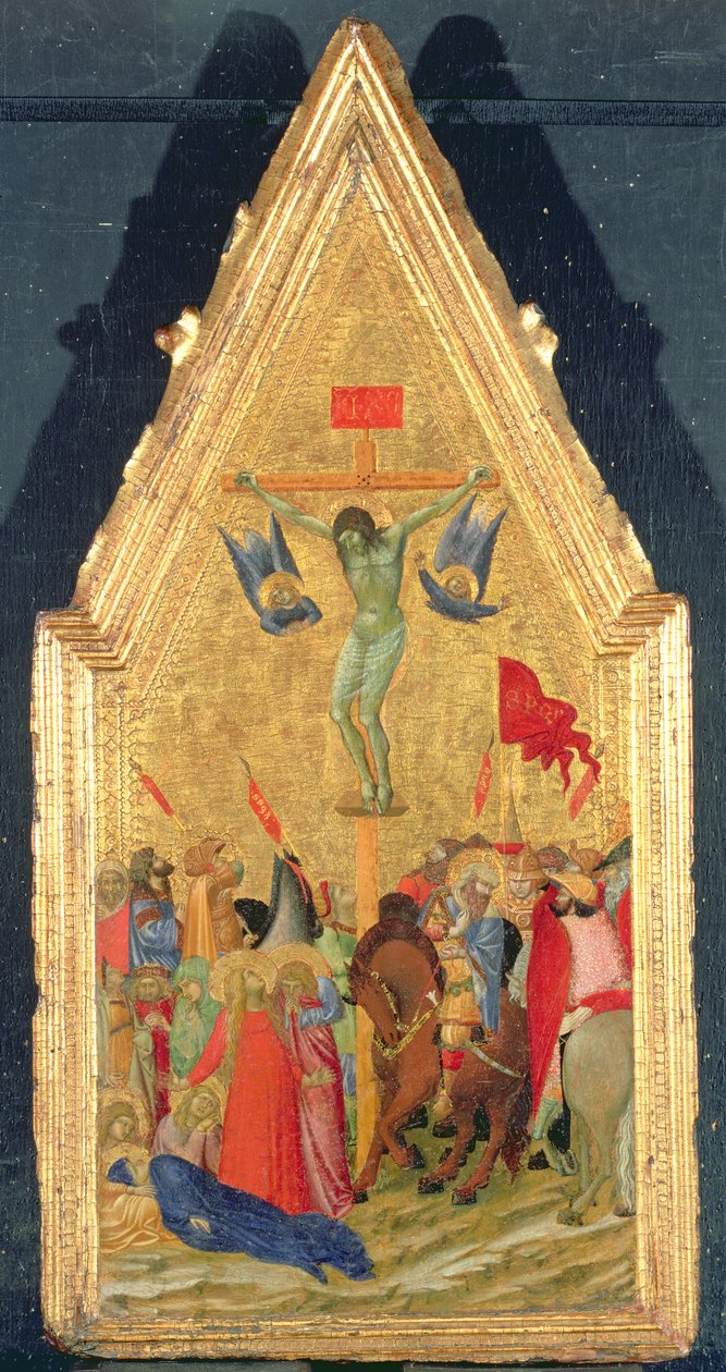 الصلب ، c.1348-49 (تمبرا وورقة الذهب على اللوحة) بواسطة أمبروجيو لورنزيتي