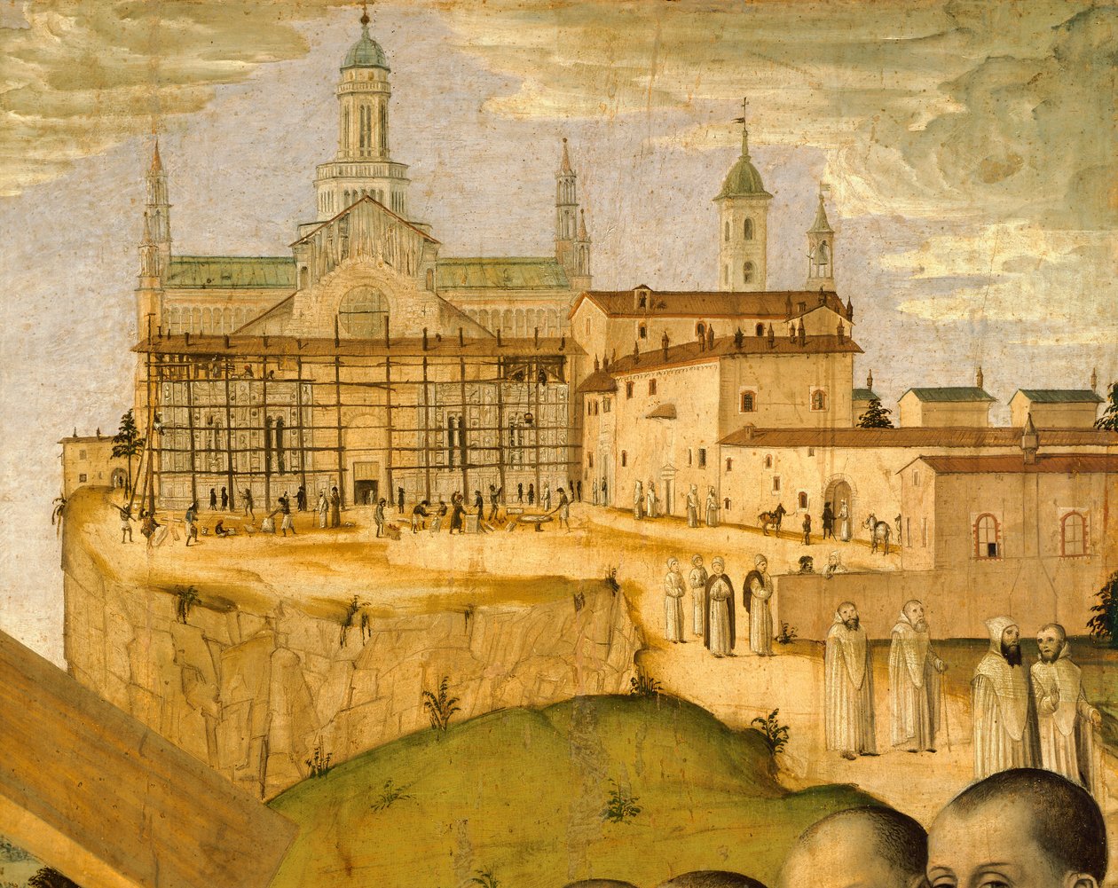 بناء Certosa di Pavia ، بواسطة Ambrogio da Fossano المعروف باسم Bergognone (1453-1523 ca.) ، إيطاليا القرن الخامس عشر ، التفاصيل بواسطة أمبروجيو دا فوسانو (1460-1523)