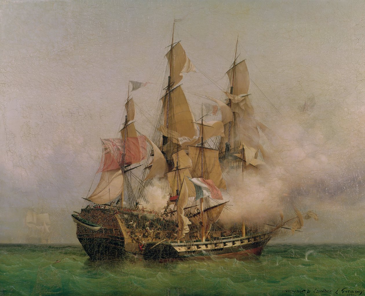 الاستيلاء على "كينت" لروبرت سيركوف (1736-1827) في خليج البنغال ، 7 أكتوبر 1800 ، 1850 بواسطة أمبرواز لويس جارنيراي
