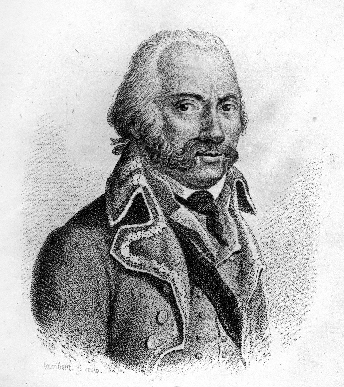 آدم فيليب ، كونت Custine Général francais (1740 إلى 1793) - في "صور للجنرالات الفرنسيين بعد انتصارات وغزوات الفرنسيين". نقش بواسطة أمبرواز تارديو عام 1818. مجموعة ستيلا. بواسطة أمبرواز تارديو