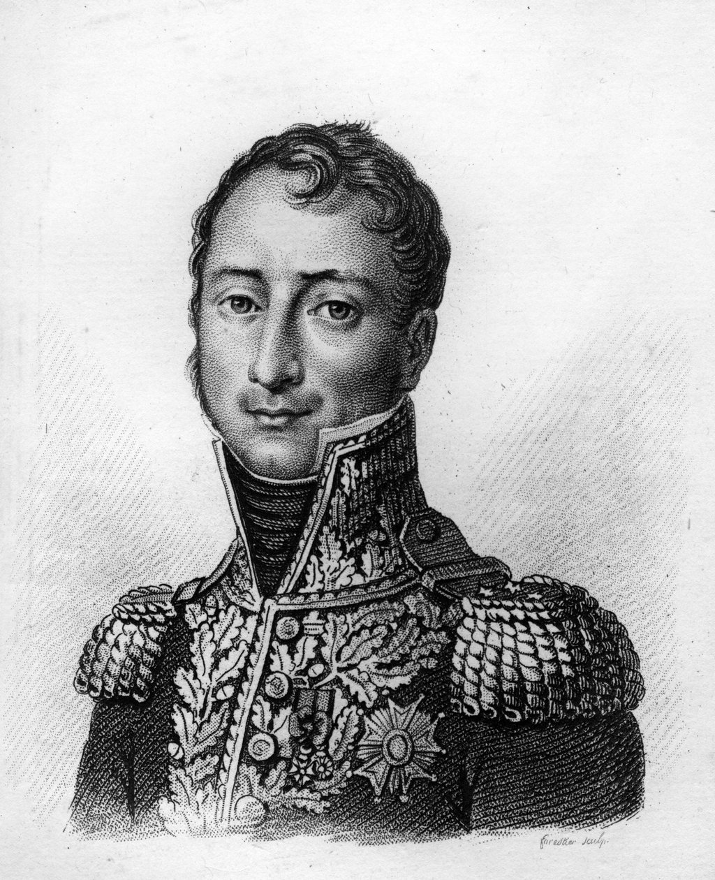 Auguste Jean Gabriel CAULAINCOURT (1777-1812) - في "صور الجنرالات الفرنسيين تضم انتصارات واحتفالات الفرنسيين". نقش بواسطة أمبرواز تارديو عام 1818. مجموعة ستيلا. بواسطة أمبرواز تارديو