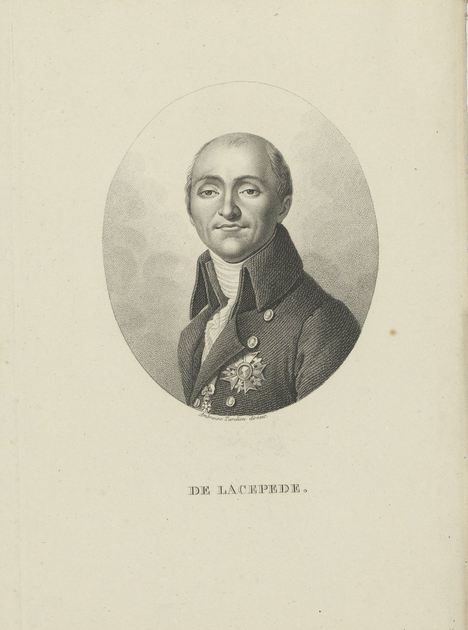 برنارد جيرمان إتيان دي لا فيل سور إيلون ، عدد Lacépède 1756-1815 ، ج. 1810. بواسطة أمبرواز تارديو