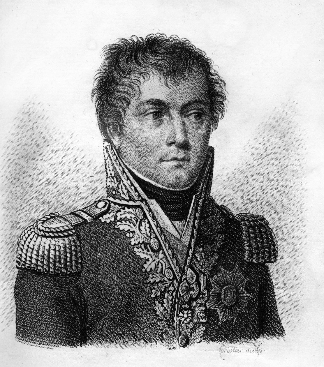 الكونت أنطوان فرانسوا أندريوسي (1761-1828) ، جنرال فرنسي ودبلوماسي. في "" صور الجنرالات الفرنسيين ". نقش بواسطة أمبرواز تارديو عام 1818. مجموعة ستيلا بواسطة أمبرواز تارديو