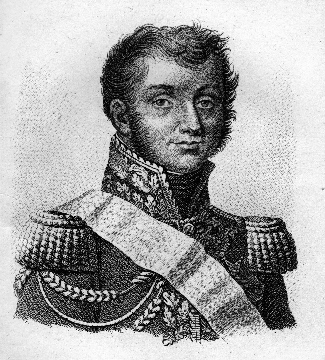 الكونت هنري جاتيان برتراند (1773-1844) ، الجنرال الفرنسي. - في "صور للجنرالات الفرنسيين داخل مجموعة les victoires et conêtes des Français". نقش بواسطة أمبرواز تارديو عام 1818. مجموعة ستيلا. بواسطة أمبرواز تارديو