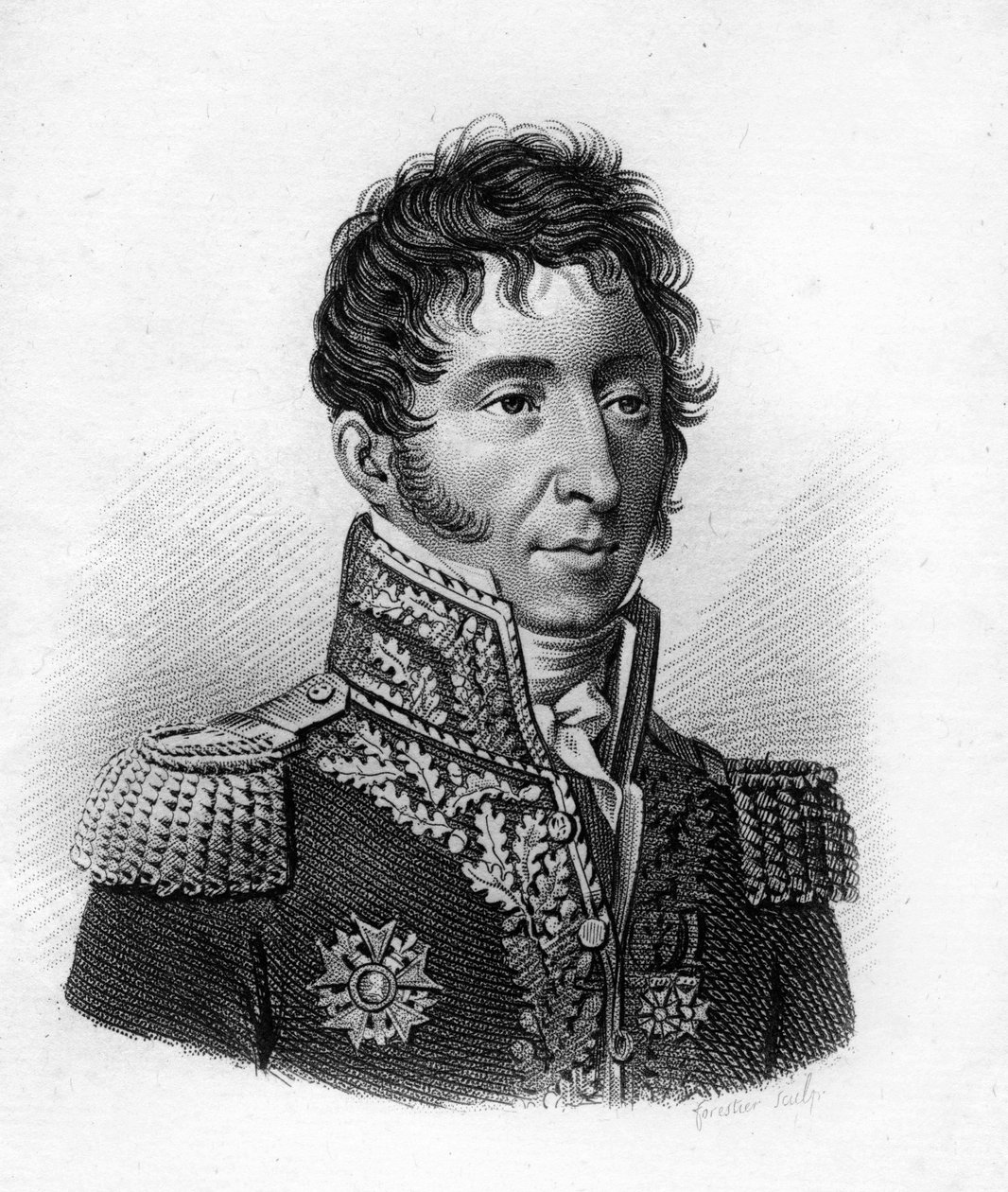 إتيان بيير سيلفستر ريكارد (1771-1843) - في "صور الجنرالات الفرنسيين تضم انتصارات وغزوات الفرنسيين". نقش بواسطة أمبرواز تارديو عام 1818. مجموعة ستيلا. بواسطة أمبرواز تارديو