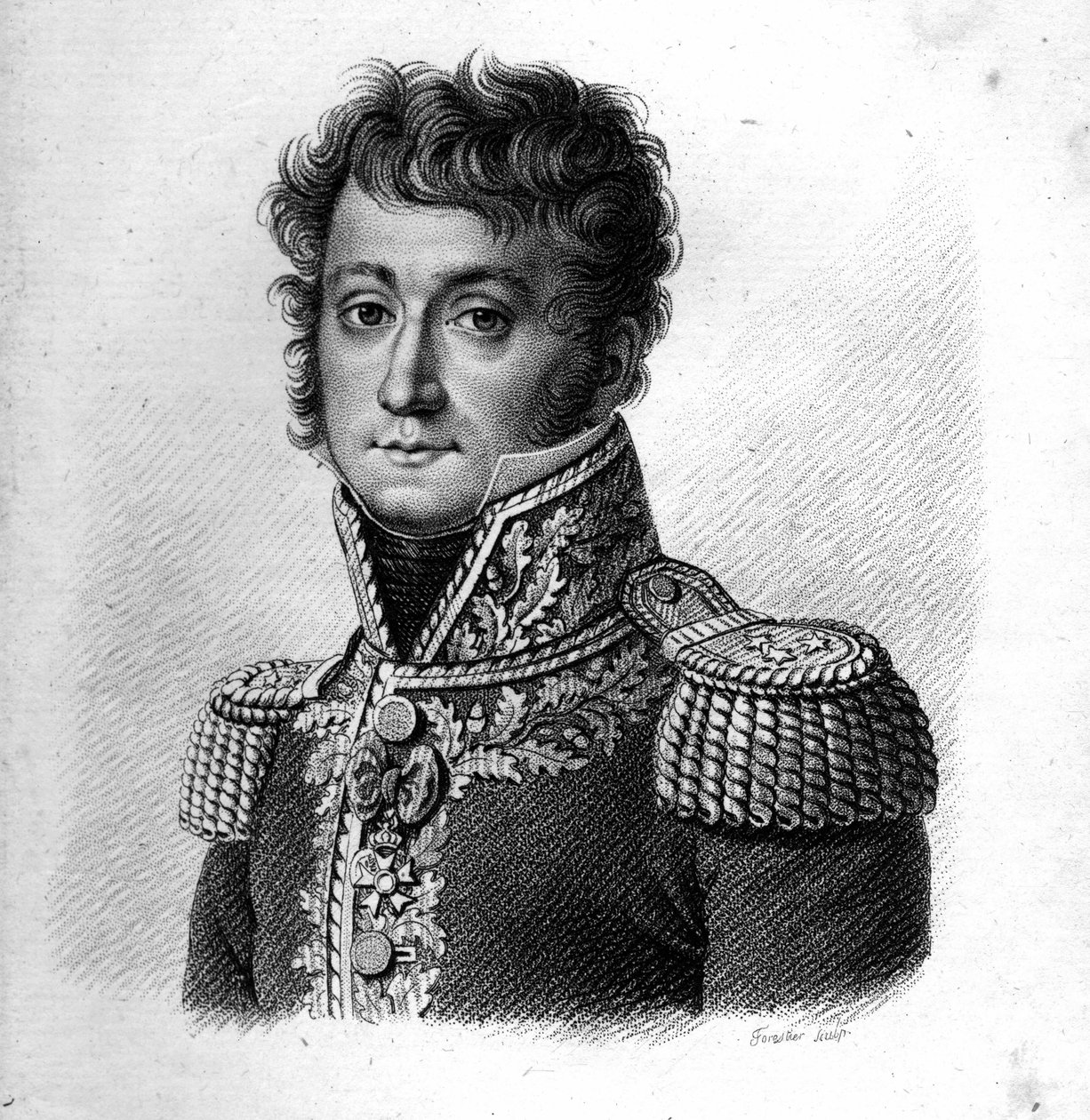 الجنرال بارون جيلبرت ديزيريه جوزيف باشو. (1777-1849). في "" صور الجنرالات الفرنسيين "". نقش بواسطة أمبرواز تارديو عام 1818. مجموعة ستيلا بواسطة أمبرواز تارديو