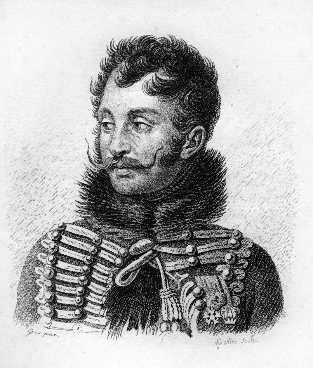 الكونت العام أنطوان دي لاسال (1775-1809) ، قُتل في واغرام. - في "صور للجنرالات الفرنسيين بعد انتصارات واحتجاجات الفرنسيين". نقش بواسطة أمبرواز تارديو عام 1818. مجموعة ستيلا. بواسطة أمبرواز تارديو